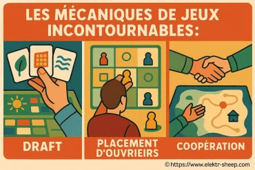 Les mécaniques de jeux incontournables : draft, placement d'ouvriers, coopération et plus