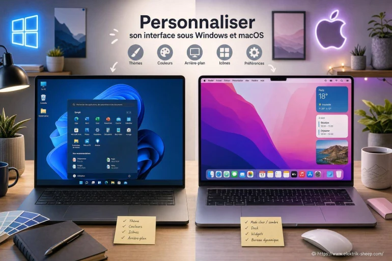 Comment personnaliser l’interface de son ordinateur sous Windows et macOS ?