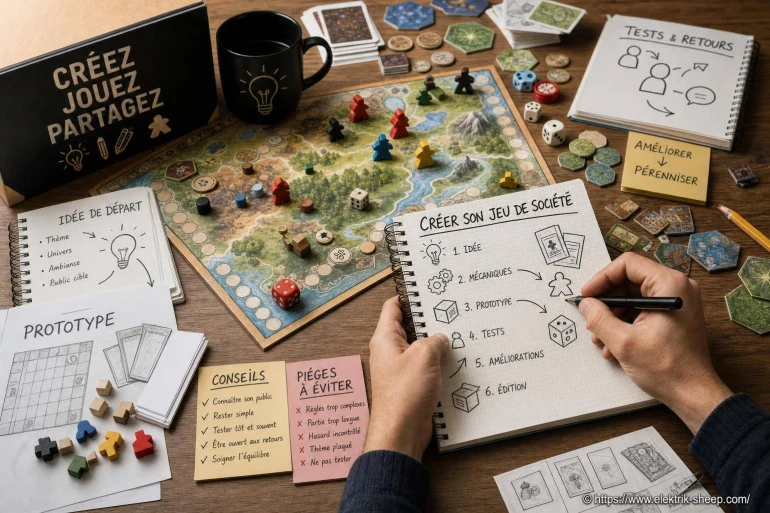 Comment créer son propre jeu de société : étapes, conseils et pièges à éviter ?