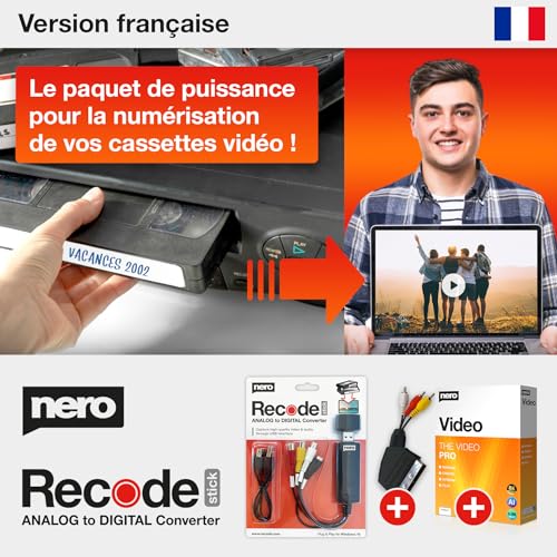 Nero VHS vers USB Video Grabber Recode Stick incl. logiciel 